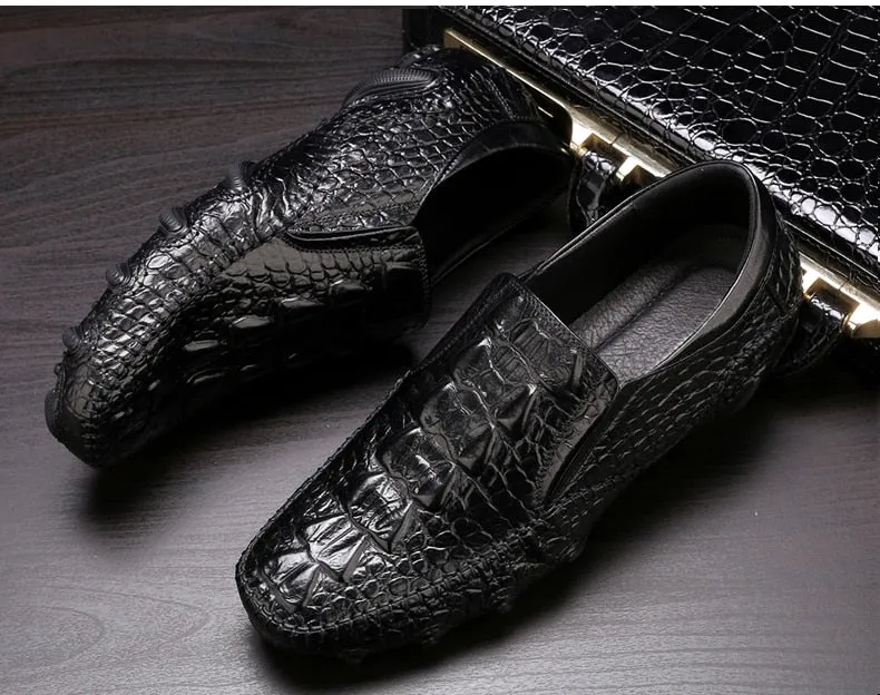 Men Crocodile Silp on Soft Sneakers