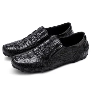 Men Crocodile Silp on Soft Sneakers