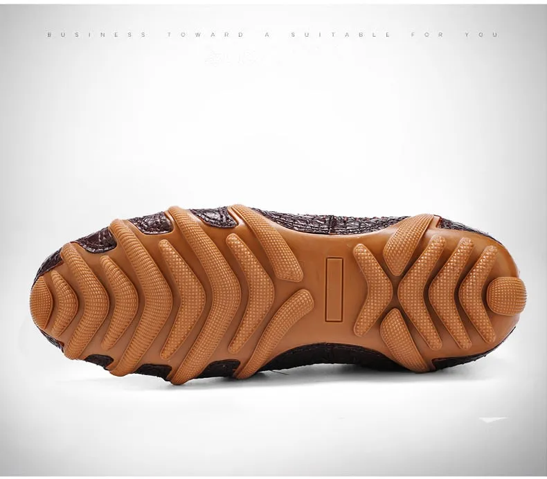 Men Crocodile Silp on Soft Sneakers