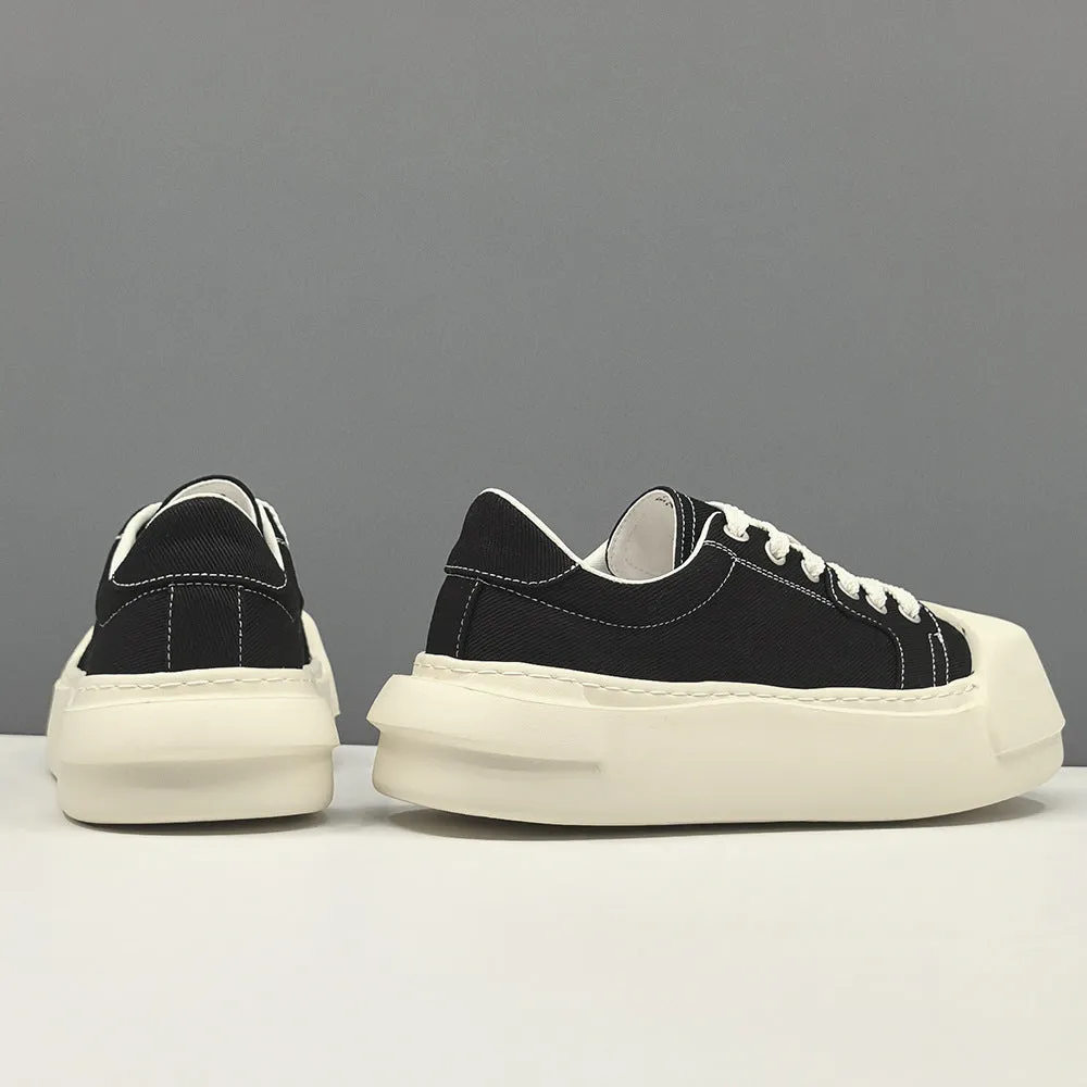 Men Minimalism Plain Canvas Flat Casual Shoes
