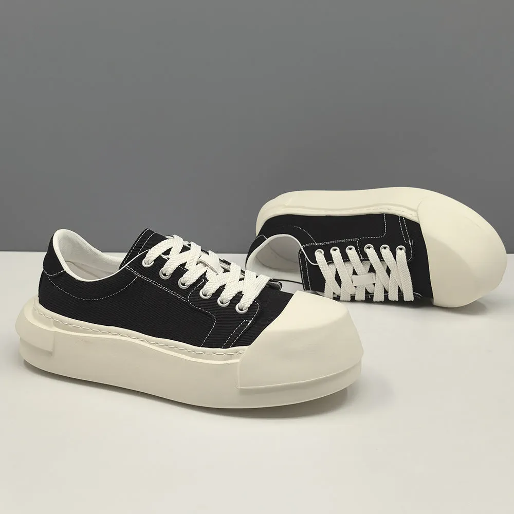 Men Minimalism Plain Canvas Flat Casual Shoes