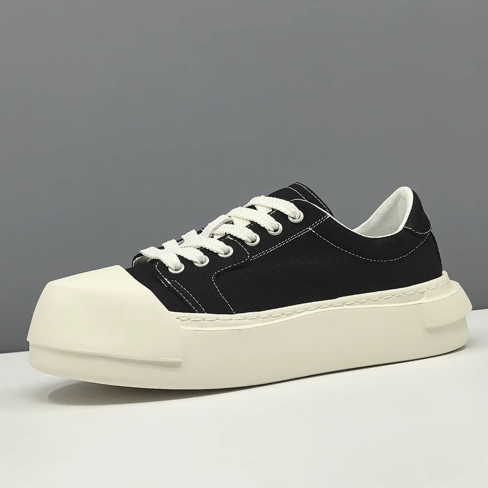 Men Minimalism Plain Canvas Flat Casual Shoes