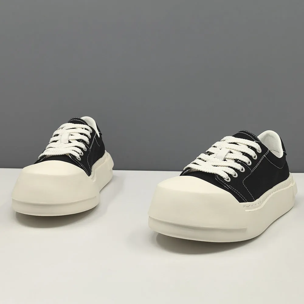 Men Minimalism Plain Canvas Flat Casual Shoes