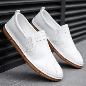Men's Bright De Hombre Slides Zapatos Leather Casual Driving Shoes