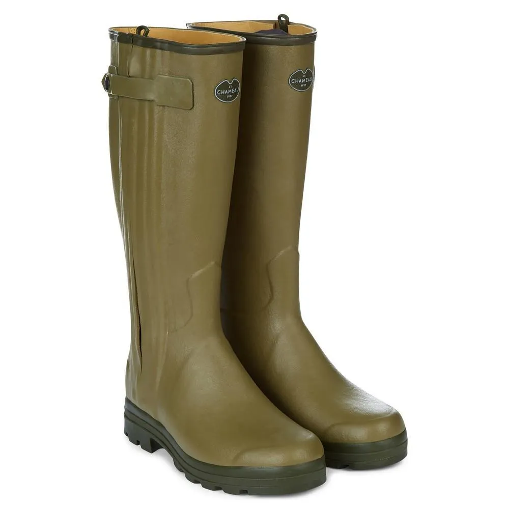 Men's Chasseur Leather Lined Wellington Boots VERT VIERZON