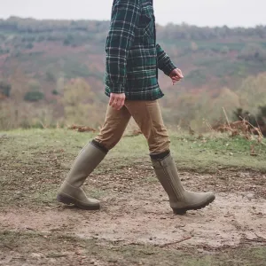 Men's Chasseur Leather Lined Wellington Boots VERT VIERZON