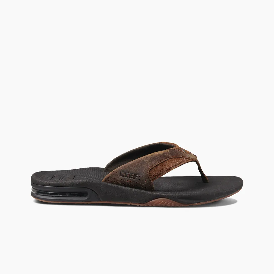 Men'S Reef Leather Fanning Sandal