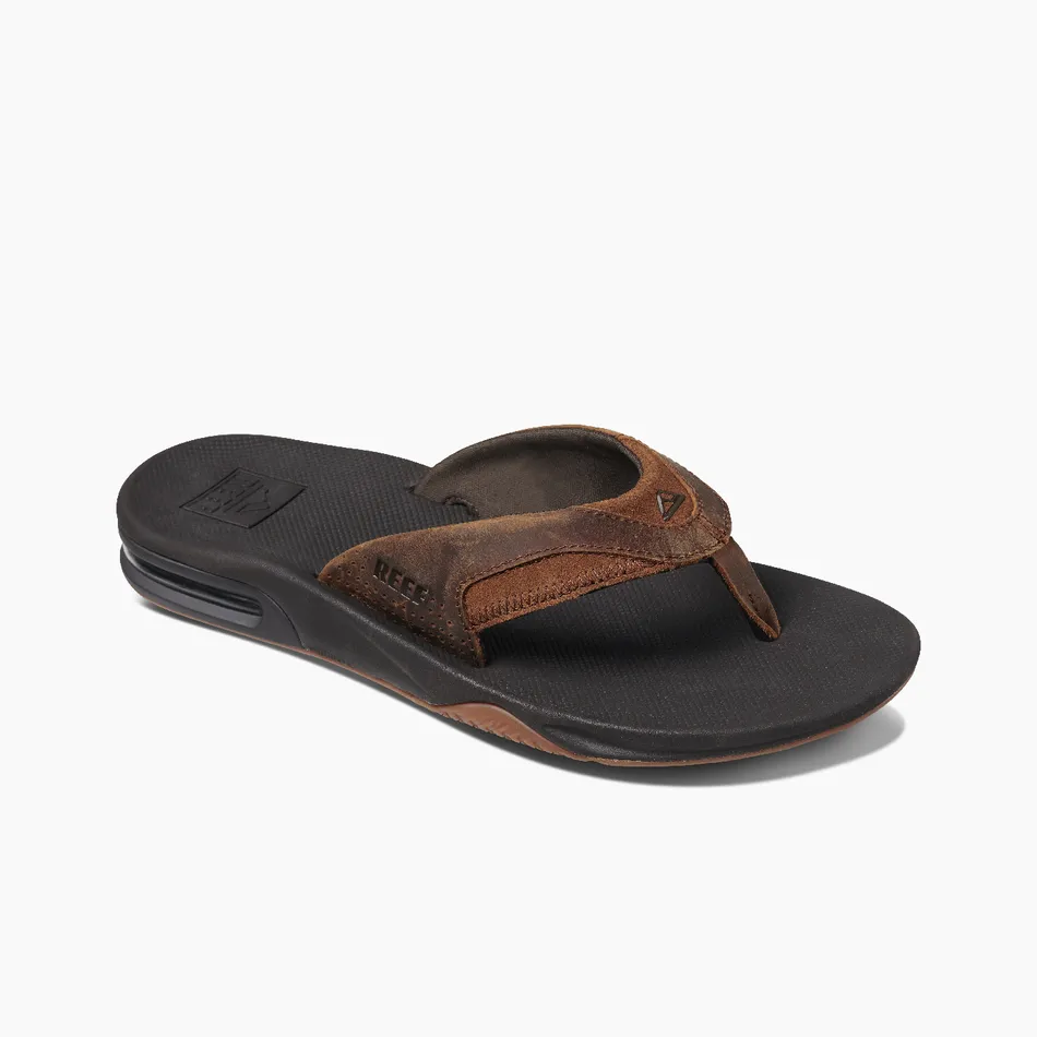 Men'S Reef Leather Fanning Sandal