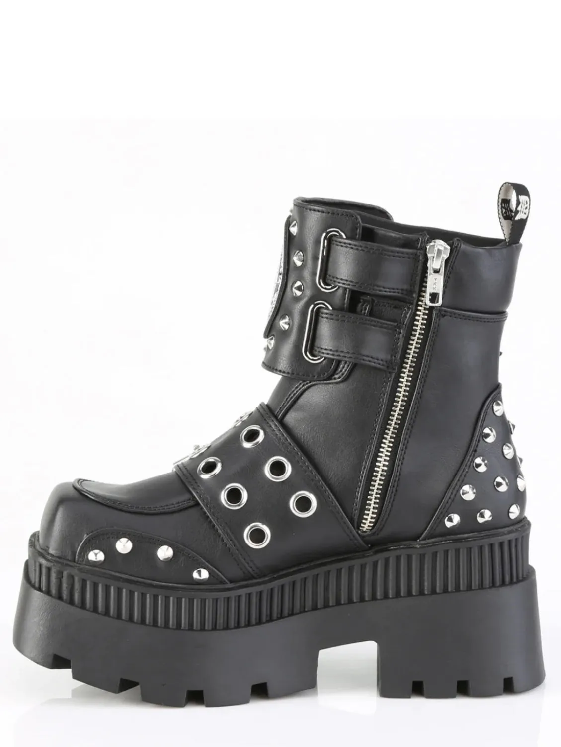 Metal Head Chunky Platform Ankle Boots