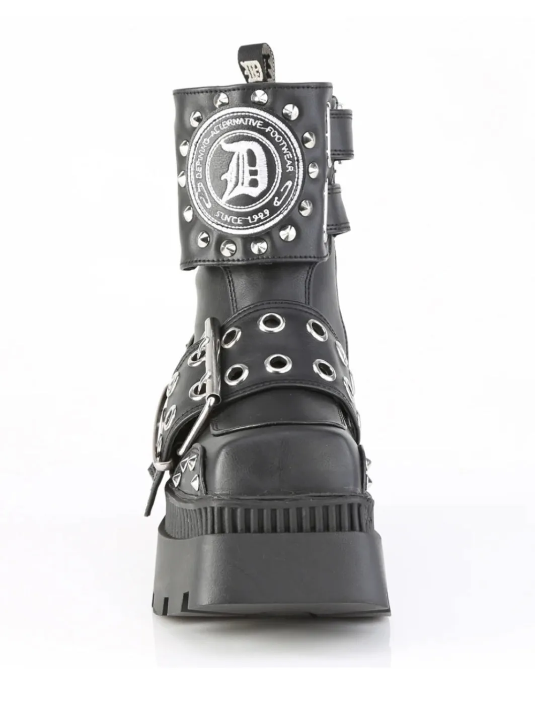 Metal Head Chunky Platform Ankle Boots