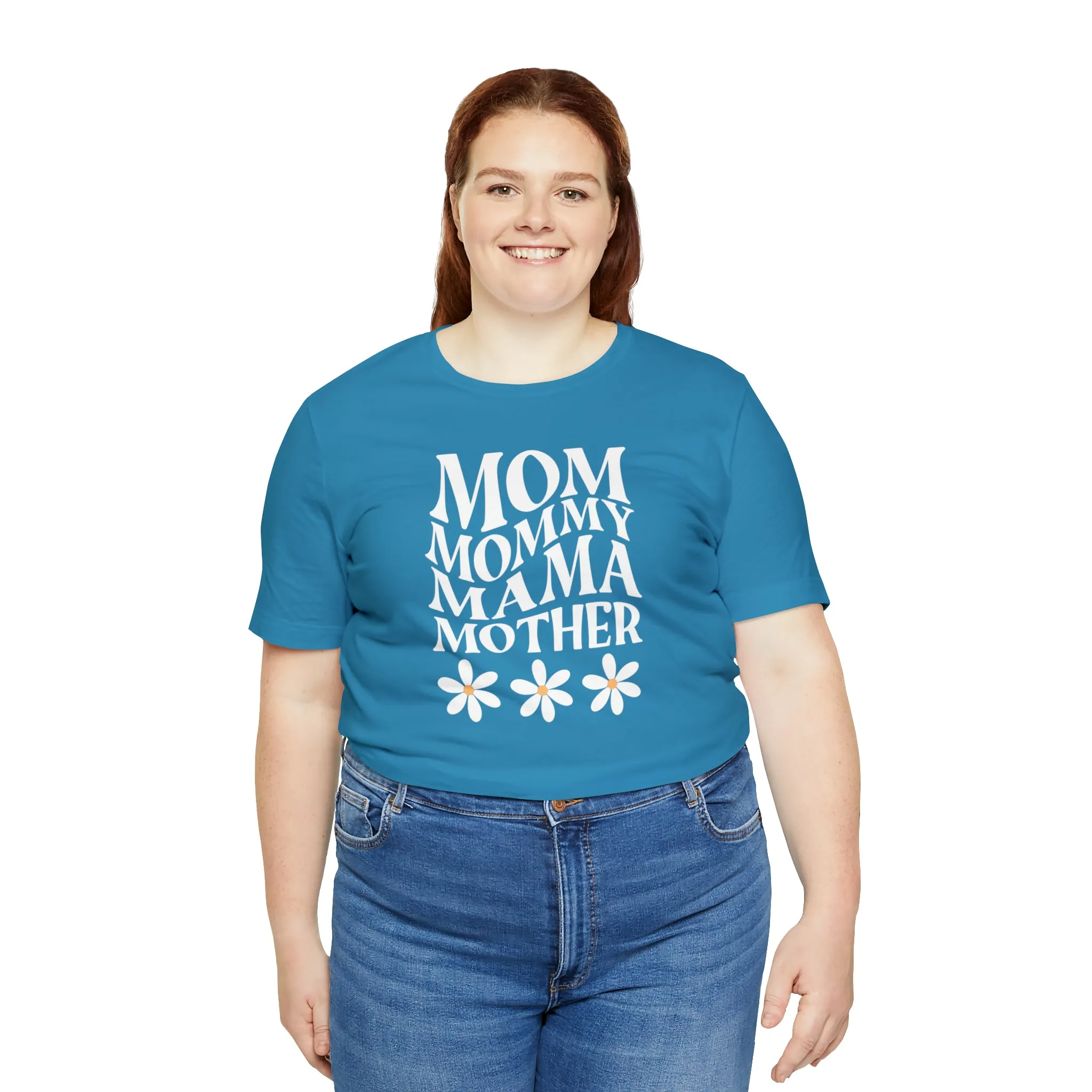 Mom Mommy T-Shirt | Flowers Mom Tee |  Bella Canvas 3001 Unisex |  Mother Short Sleeve Tshirt