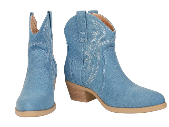 Must-Have Sweetheart Cowgirl Bootie -Blue