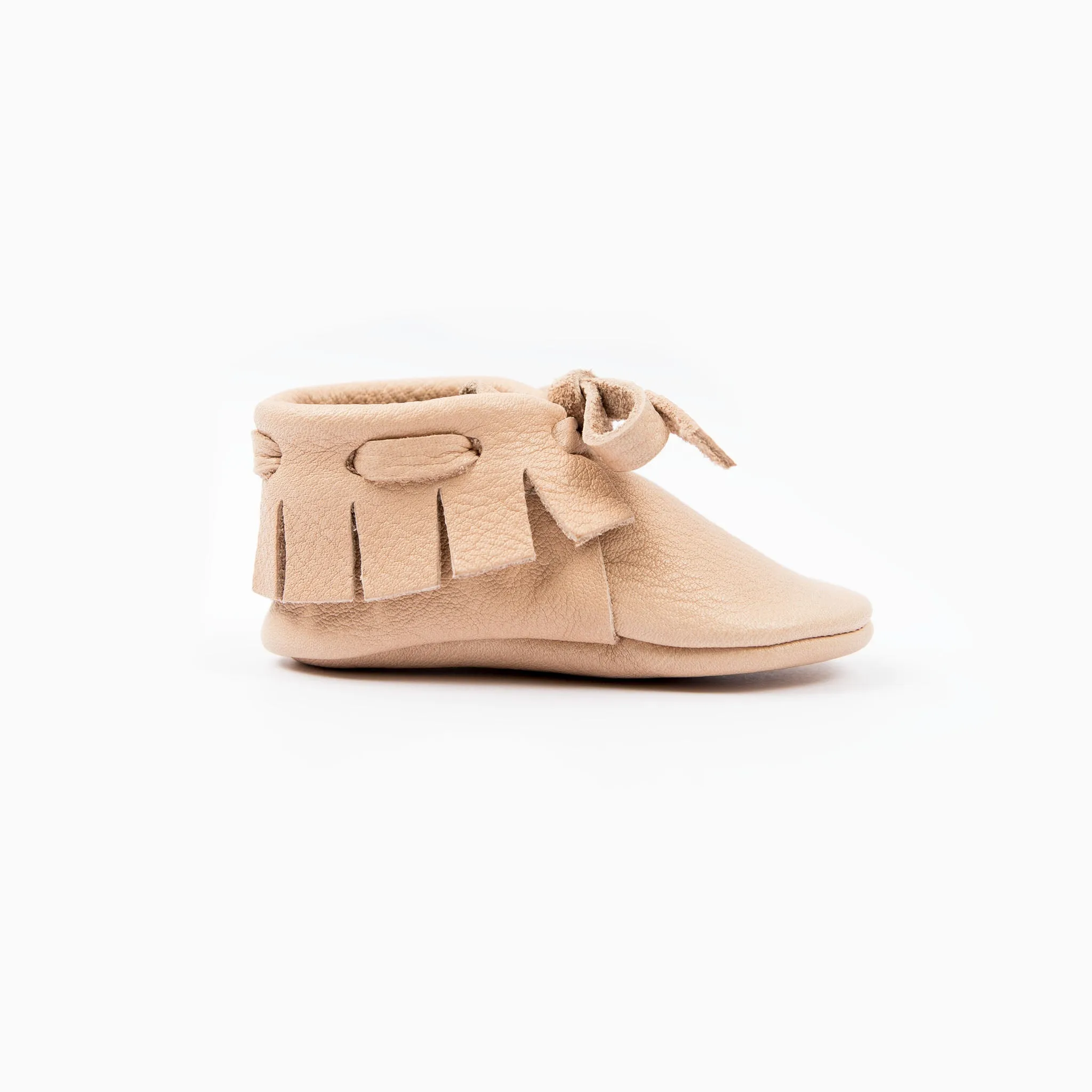 NATURAL LACED MOCCASINS