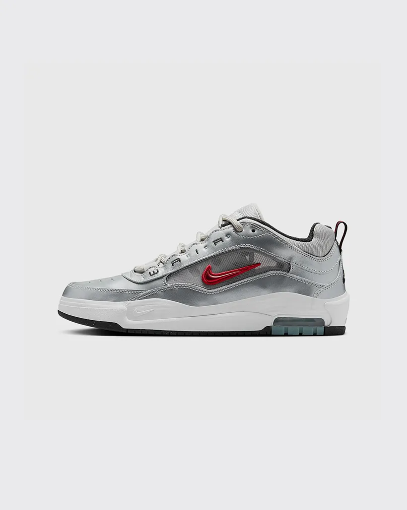Nike SB Ishod Air Max Premium Shoe - Metallic Silver/Varsity Red