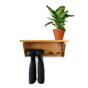 Oak Wall Hanging Welly Rack (2 pair)