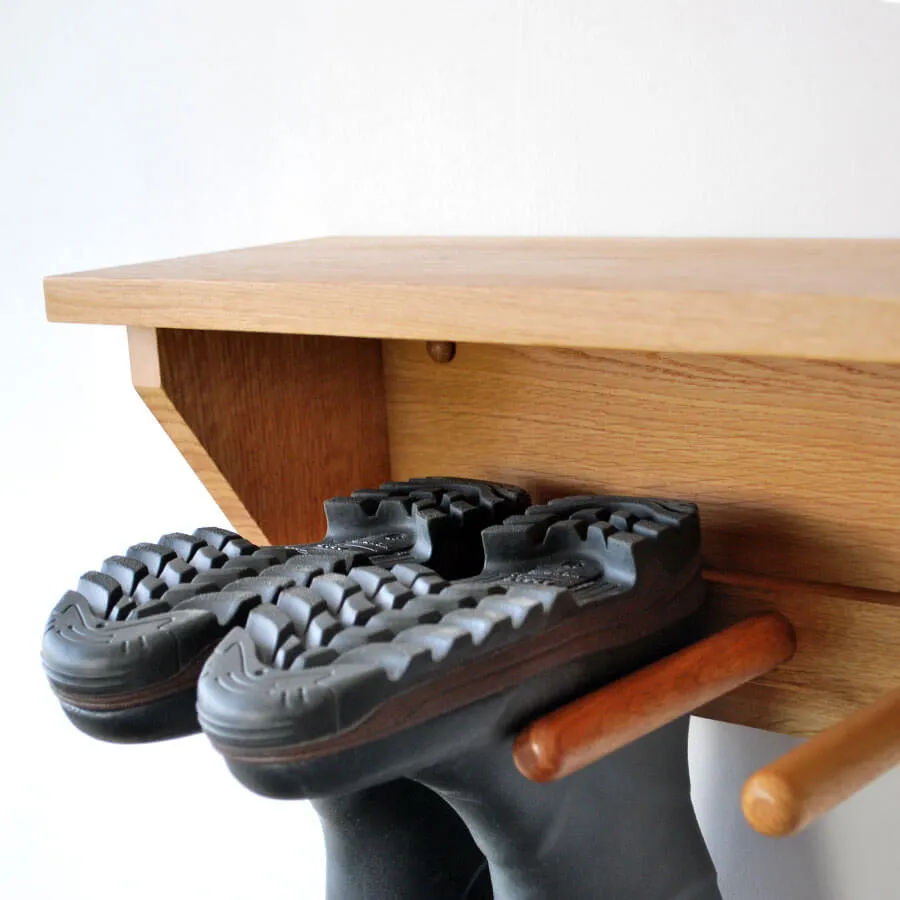Oak Wall Hanging Welly Rack (5 pair)