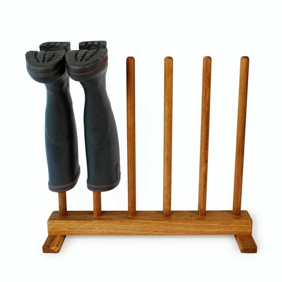 Oak Wellington Boot Rack (3 pair)