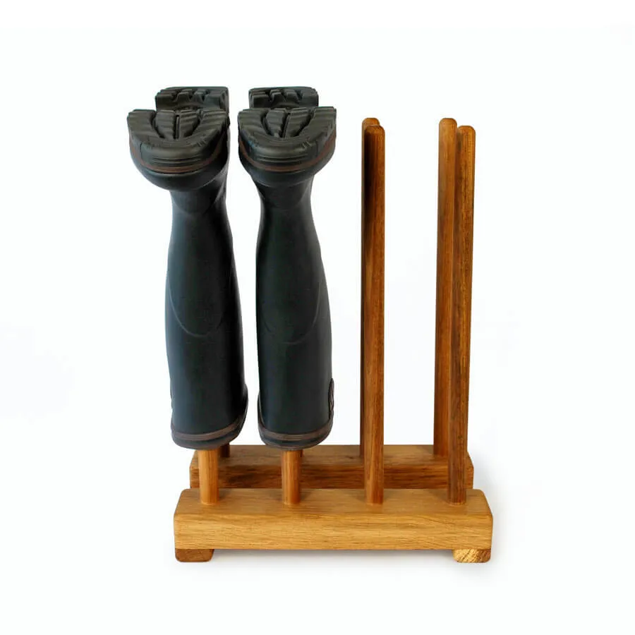 Oak Wellington Boot Rack (4 pair)