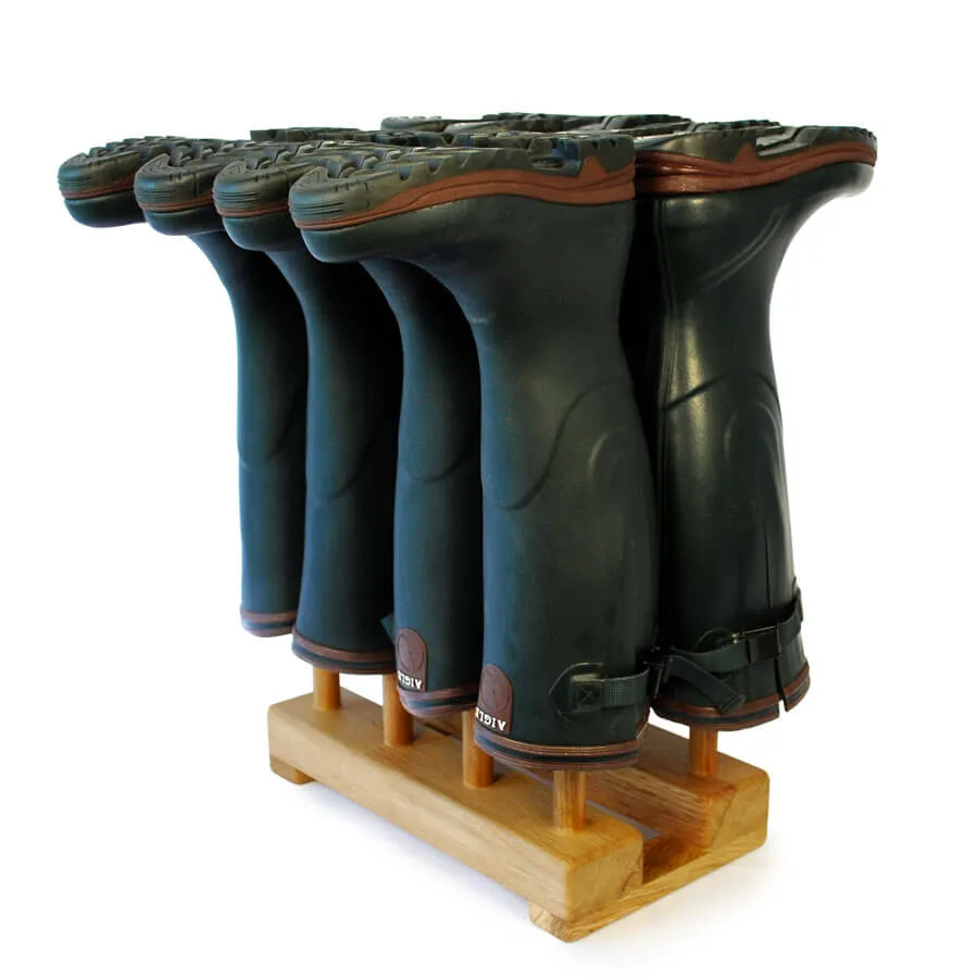Oak Wellington Boot Rack (4 pair)