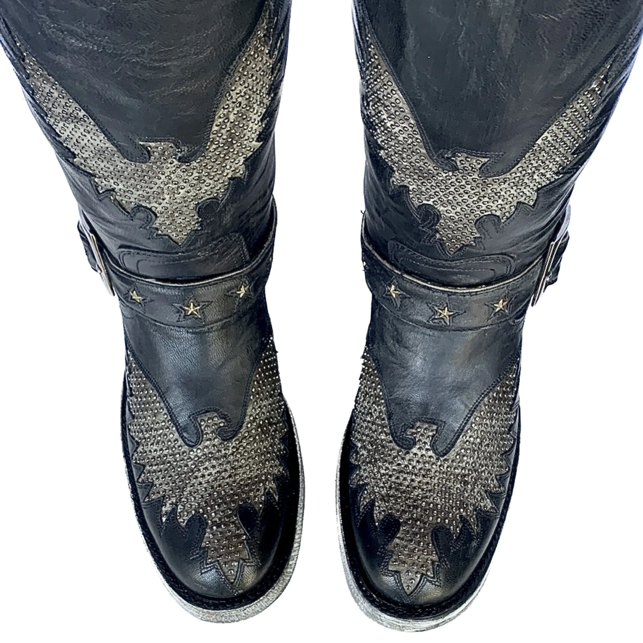 OLD GRINGO Biker Iron Eagle Harness Black Moto Cowgirl Cowboy Western Boots