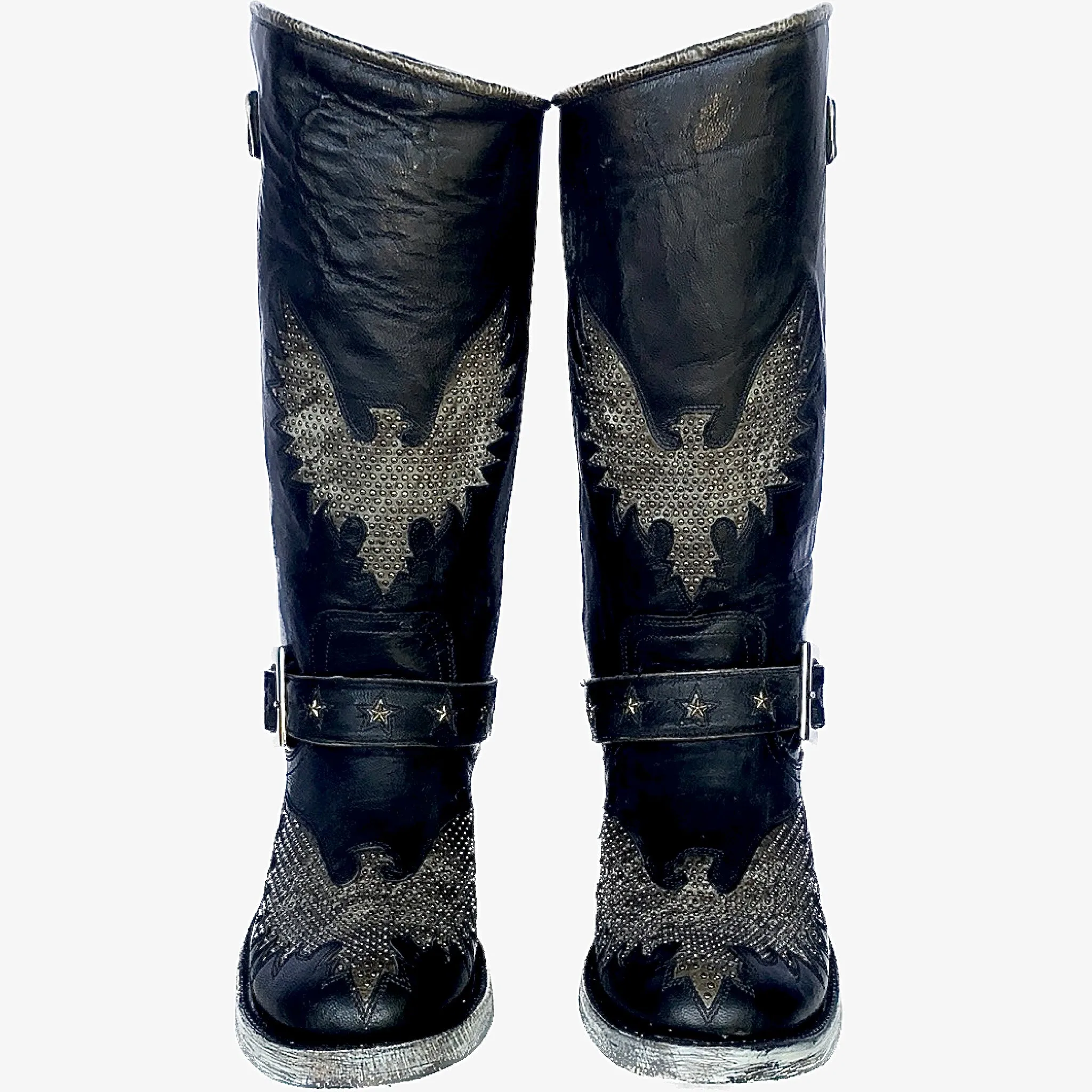 OLD GRINGO Biker Iron Eagle Harness Black Moto Cowgirl Cowboy Western Boots