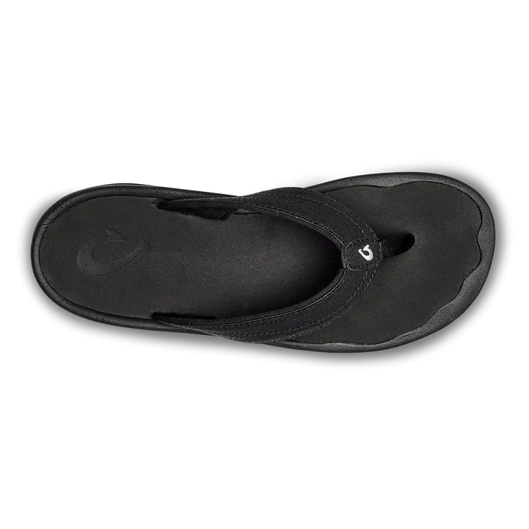 OluKai Womens 'Ohana Sandals - Black / Black