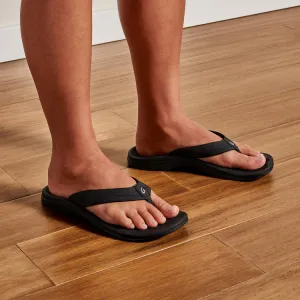 OluKai Womens 'Ohana Sandals - Black / Black