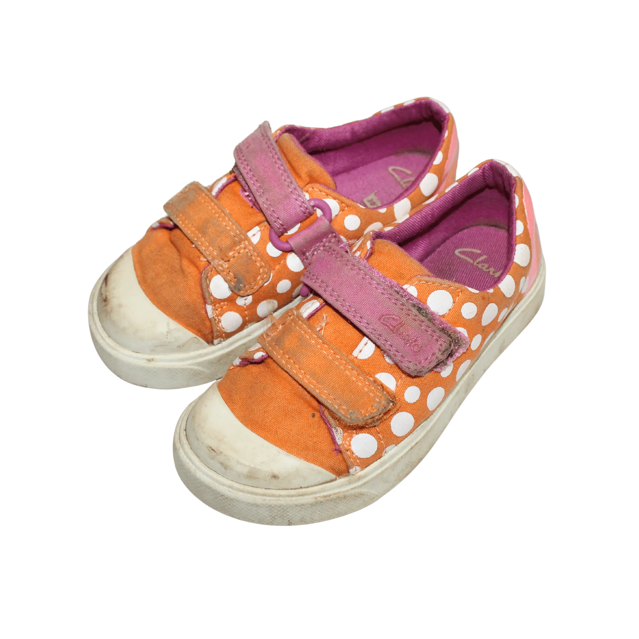 Orange Spot Canvas Shoes