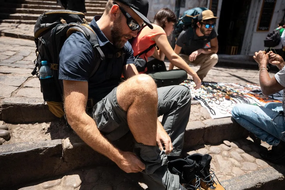 Pantalon cargo modulable de trek voyage - travel 500 modul homme