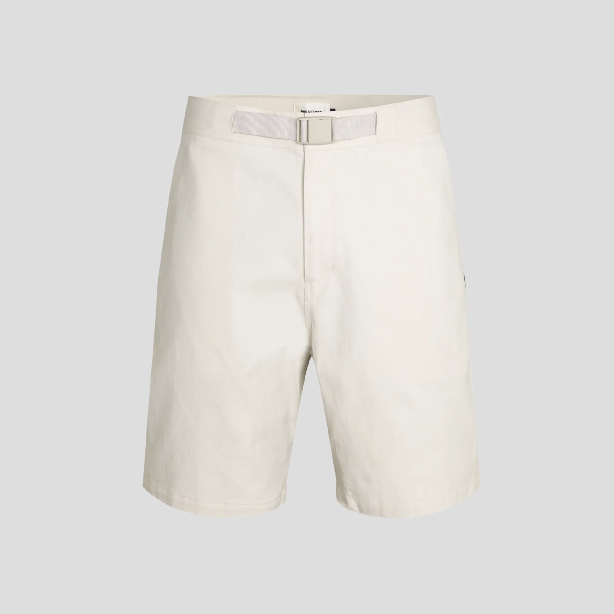 Pas Normal Studios Men's Off-Race Cotton Twill Shorts - Limestone