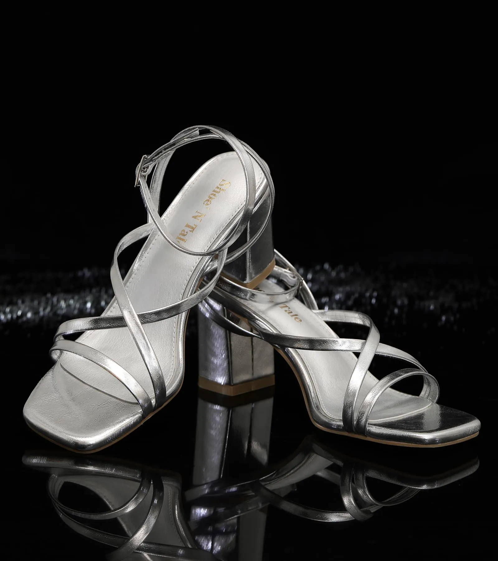 Pearl Strappy Heels for Women