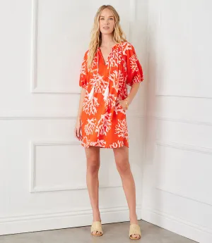 Petite Size Puff Sleeve Tassel Dress