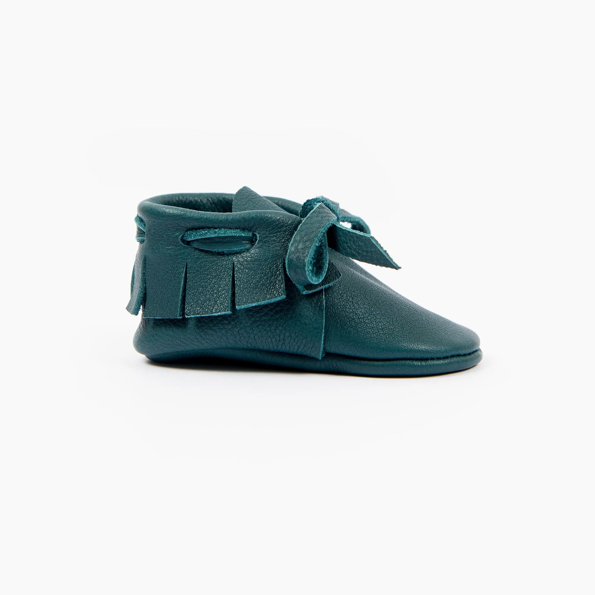 PETROL LACED MOCCASINS