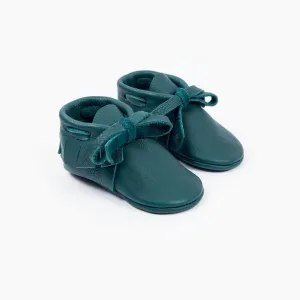 PETROL LACED MOCCASINS