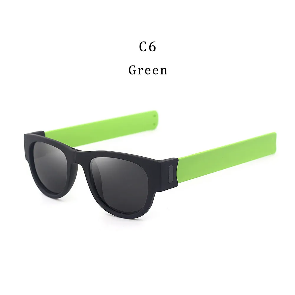 Polarized Folding Wristband Sunglasses, Unisex