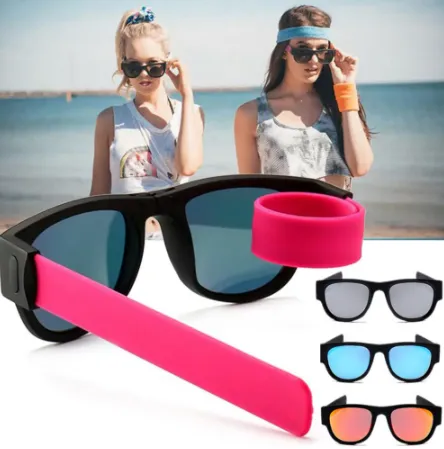 Polarized Folding Wristband Sunglasses, Unisex
