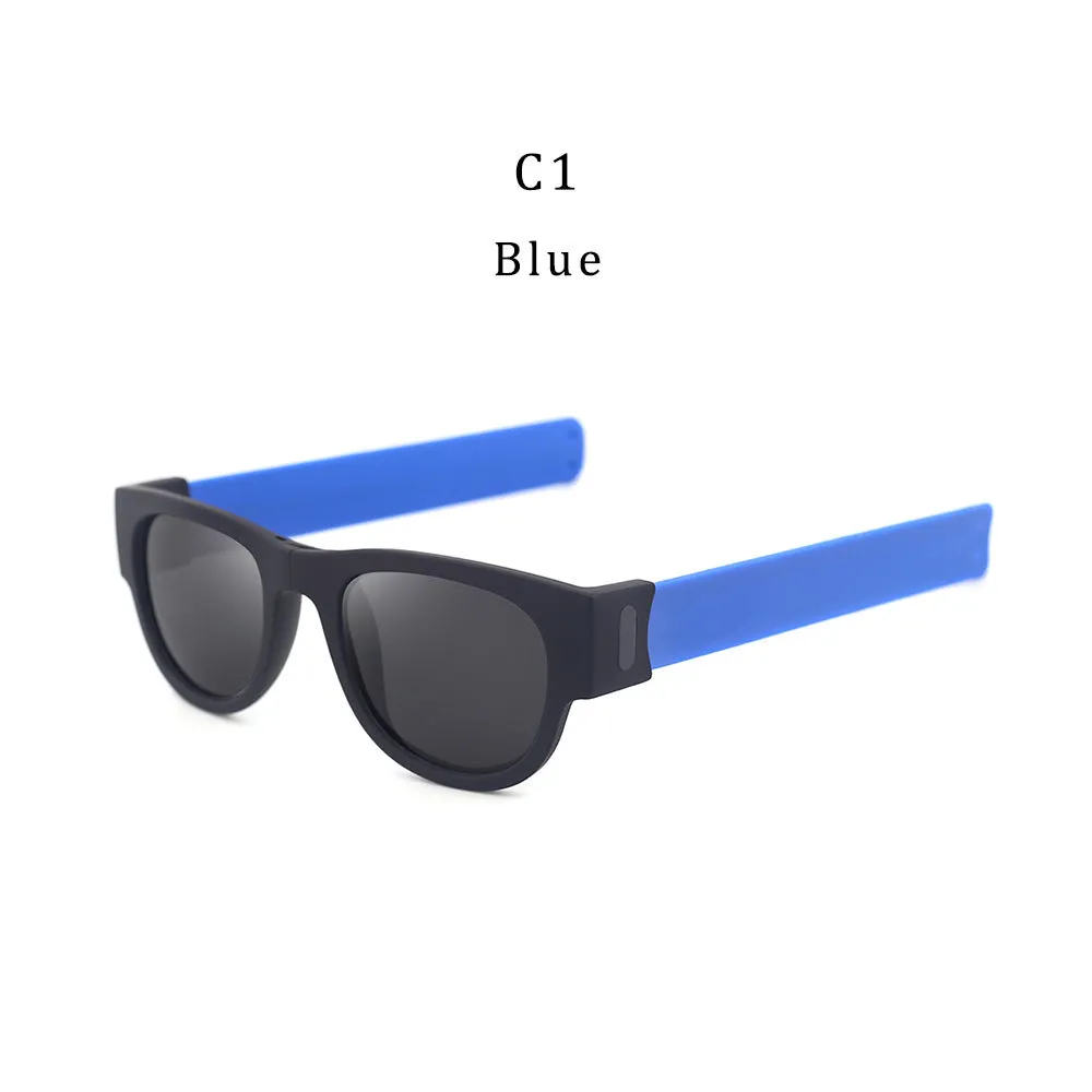Polarized Folding Wristband Sunglasses, Unisex