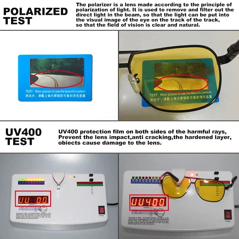 Polarized Photochromic Sunglasses for Day and Night Use