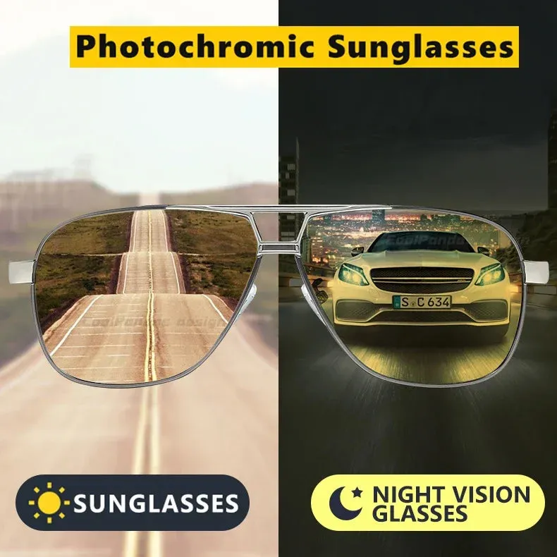 Polarized Photochromic Sunglasses for Day and Night Use