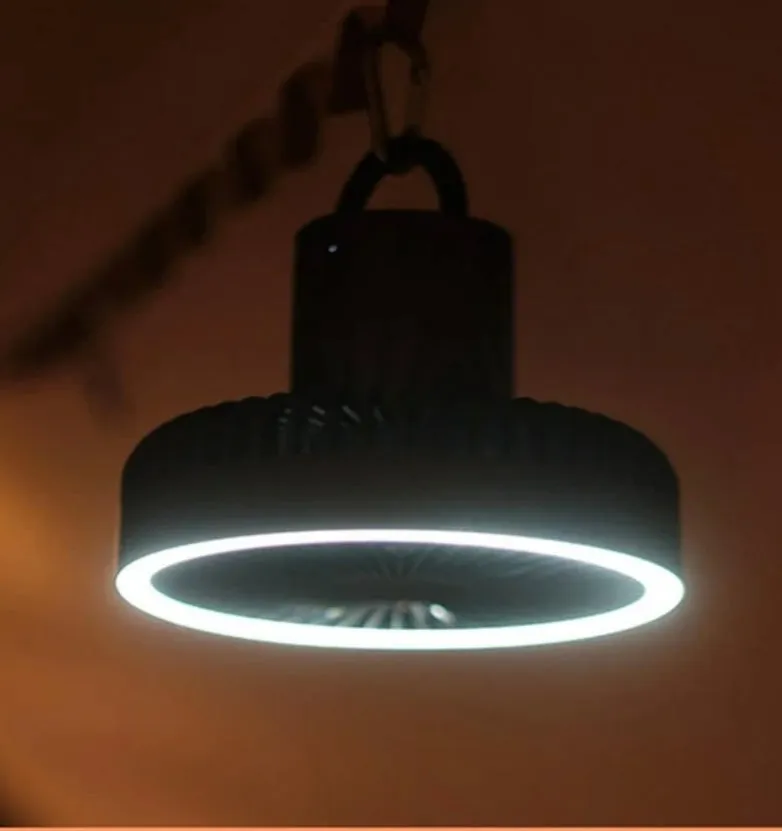 Portable Camping Fan With Light 10 000 mAh 3 Gears if Wind
