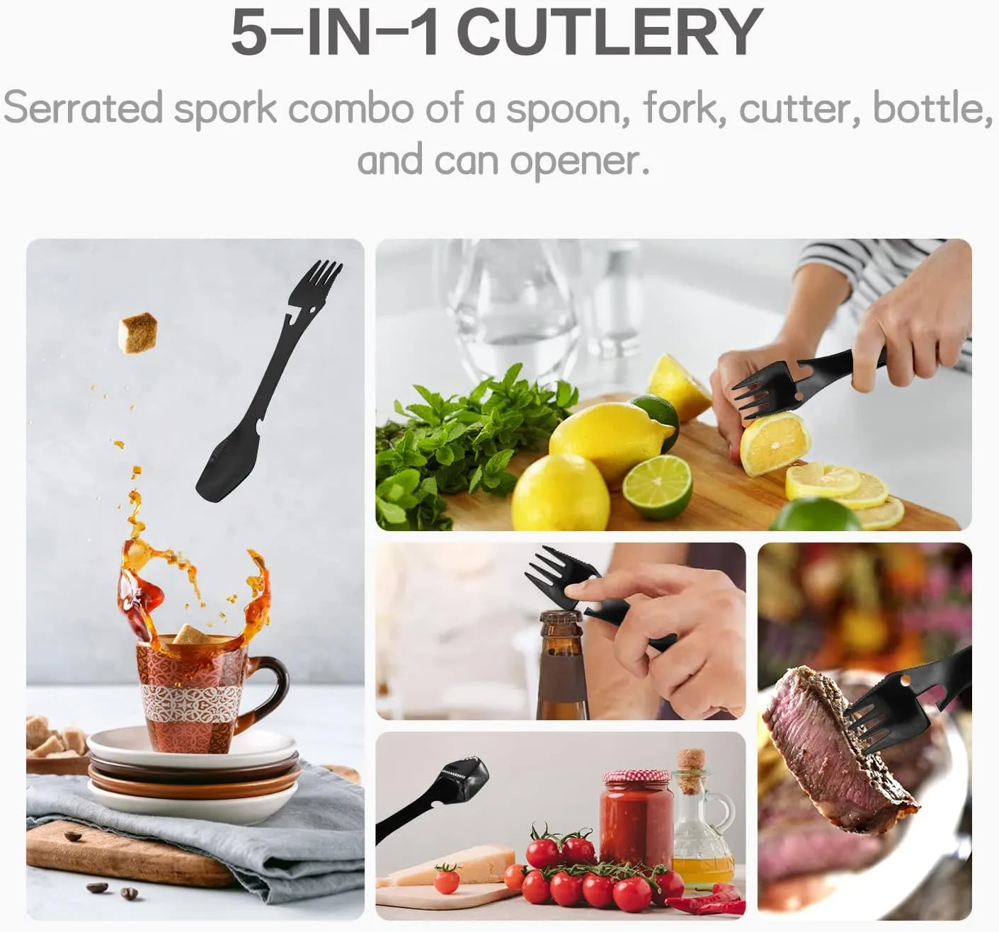 Recon GS2S 2 x Multi-Function Stainless Steel 5 Function Sporks