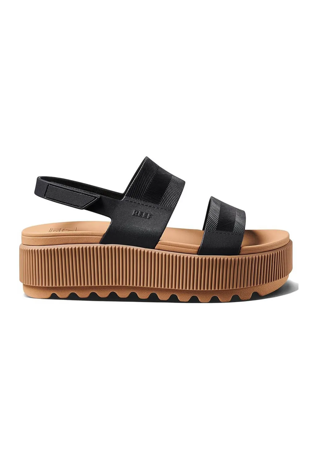 Reef Water Vista Higher Sandals for Women in Black/Tan | CJ4386