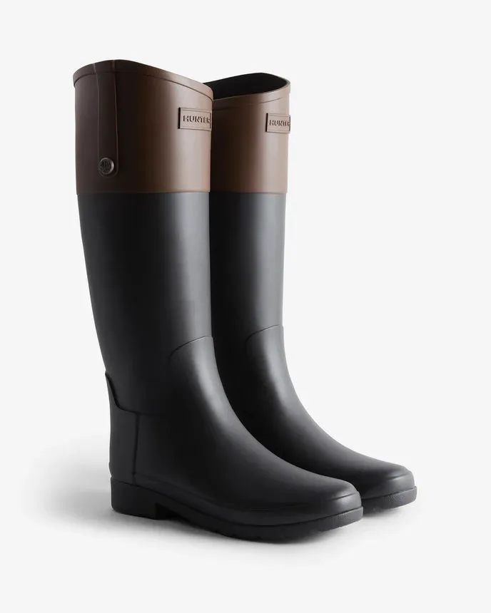 Refined Riding Boot By Hunter -  Black/Bolt Brown