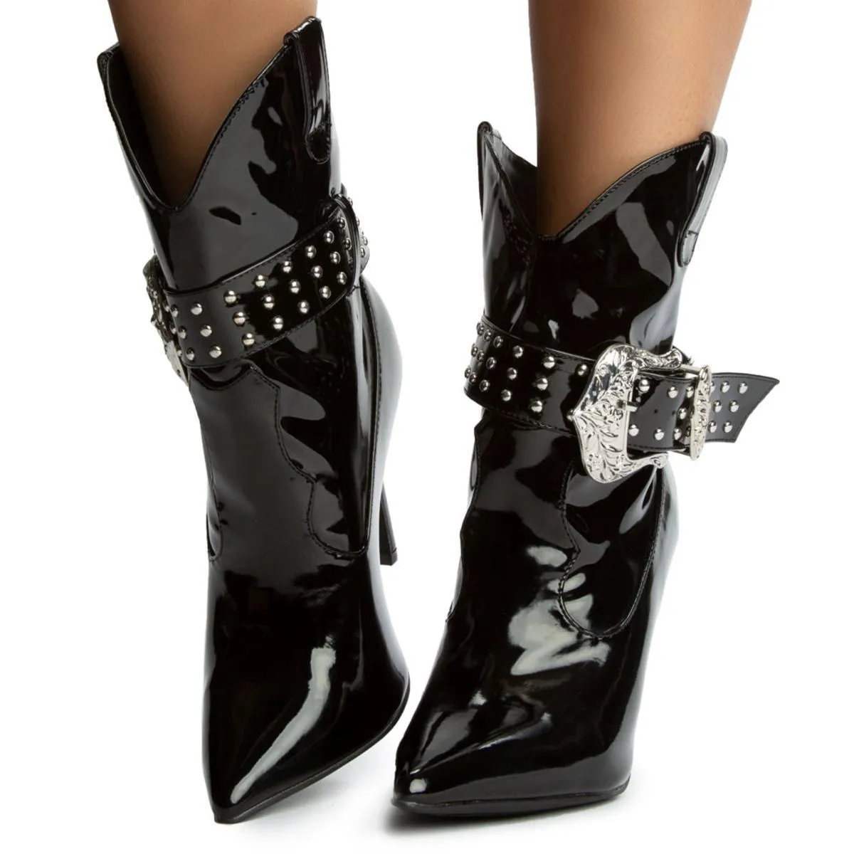 Reid Pointy Toe with Buckle Boots