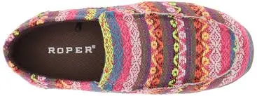 Roper Chase Kids Girls Pink Fabric Loafer Shoes