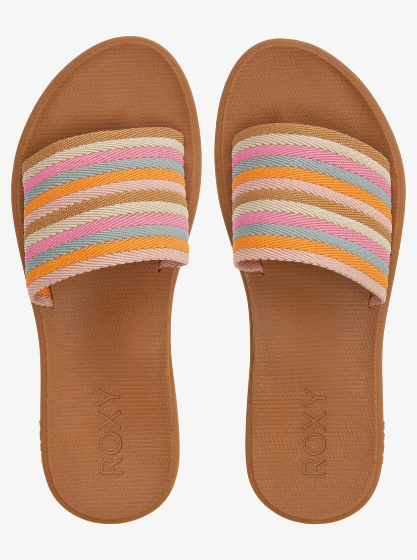 Roxy Womens Beachie Breeze Sandals - Tan/Crazy Pink