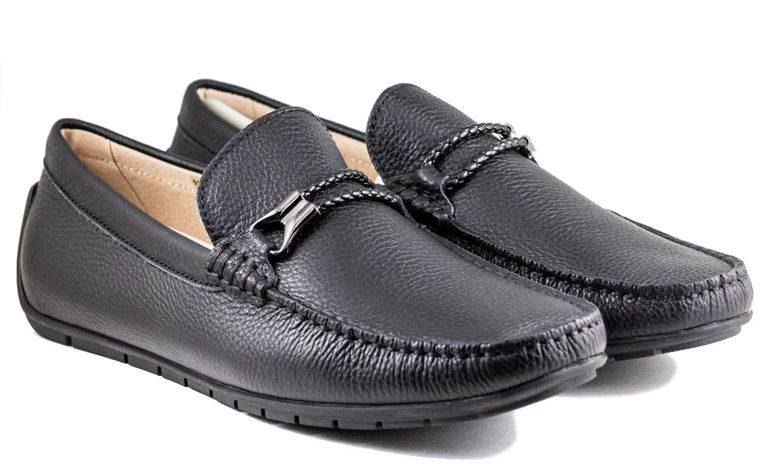 Salo Men's Black  Loafers Moccasins Shoes 219-18