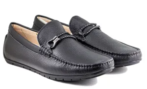 Salo Men's Black  Loafers Moccasins Shoes 219-18