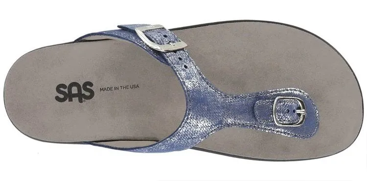 SANIBEL SILVER BLUE at Brandy's Shoes Made in USA
