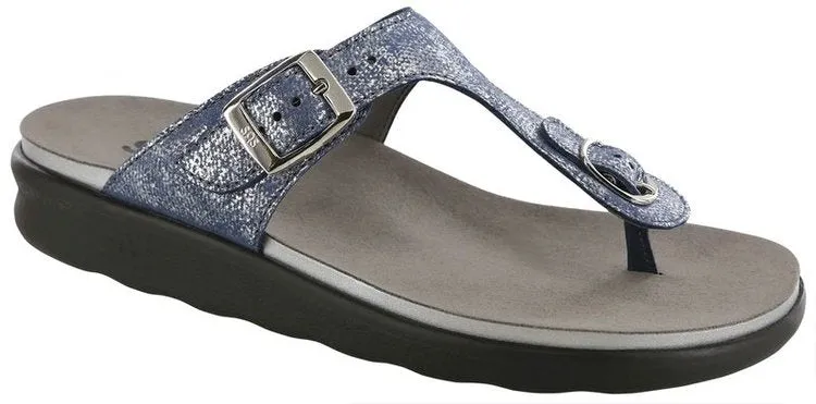 SANIBEL SILVER BLUE at Brandy's Shoes Made in USA